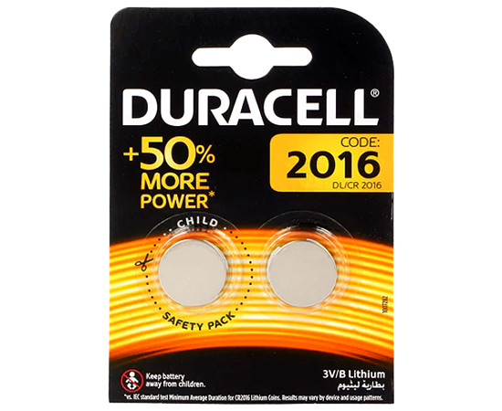 CR2016 Duracell blister 2pcs