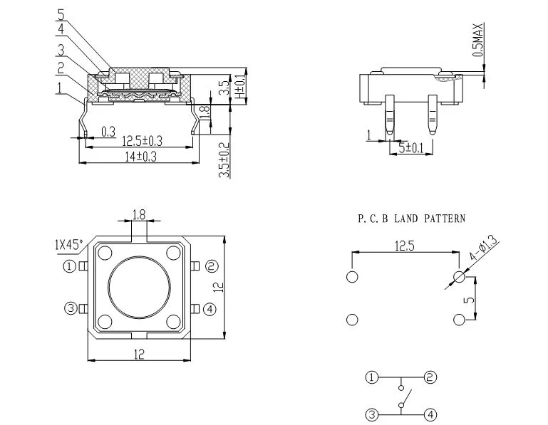 KAN1211 TACTRONIC Tact switch