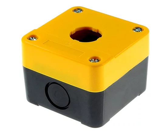 Button box; yellow-black