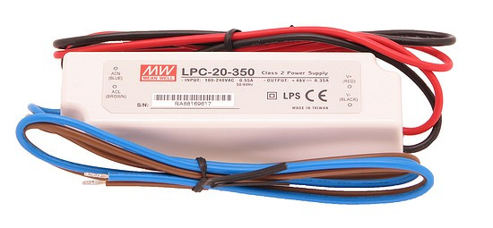 Zasilacz pr&#261;dowy jednowyj&#347;ciowy do LED 3~48V 350mA, IP67