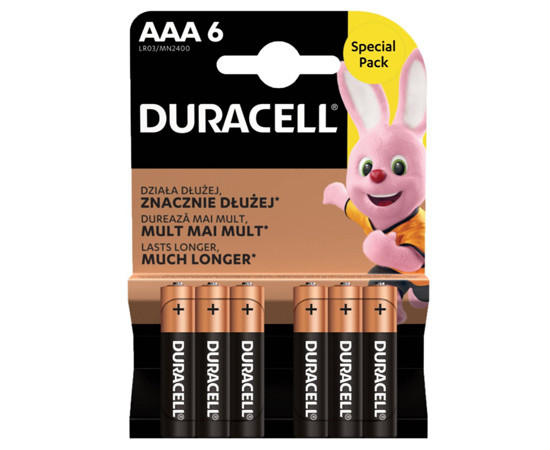 LR03 6BL DURACELL RoHS || LR03/AAA Duracell Bateria