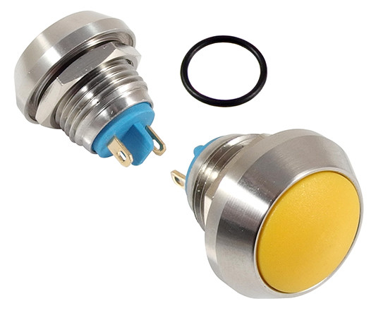 Vandal proof push button switch; W12P10R/Sy