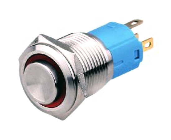 Vandal proof push button switch; W16H11ER12/S