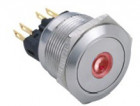 Vandal proof push button switch; W22F11DR12/S