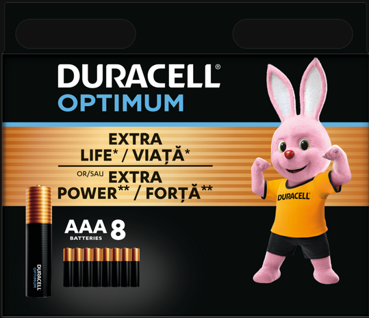 LR3/MX2400 AAA8 1.5V OPTIMUM || LR03/AAA Duracell OPTIMUM Bateria