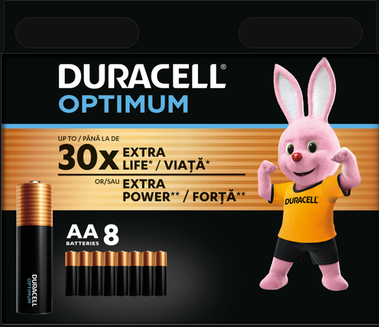 LR6/MX1500 AA8 1.5V OPTIMUM || LR06/AA Duracell OPTIMUM Bateria