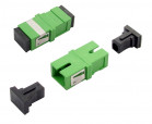 Glasfaseradapter, Singlemode SC/APC SM, Simplex, grün