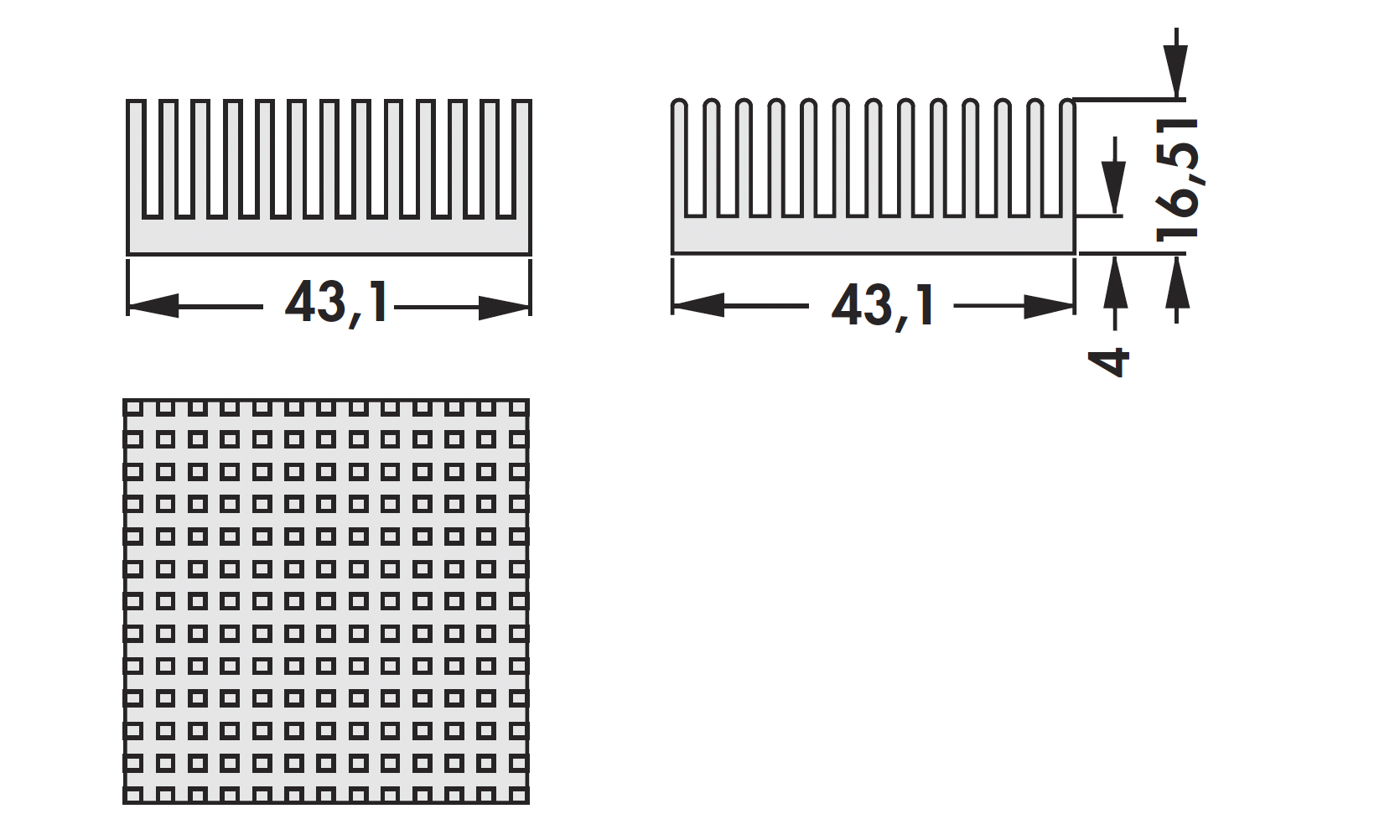 ICK PGA 17 X17 || ICK PGA 17 x 17 Fischer Heatsink