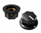 5007-4(9F) 20,25x11,45 black RoHS || Knob; dimensions: 11,45x20,25mm