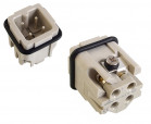 DA-003-M RoHS || Insert with male contacts, size 3A, 3 poles+PE, 10A, 250V