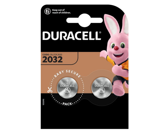 CR2032 2BL DURACELL  RoHS || CR2032 Duracell blister 2szt