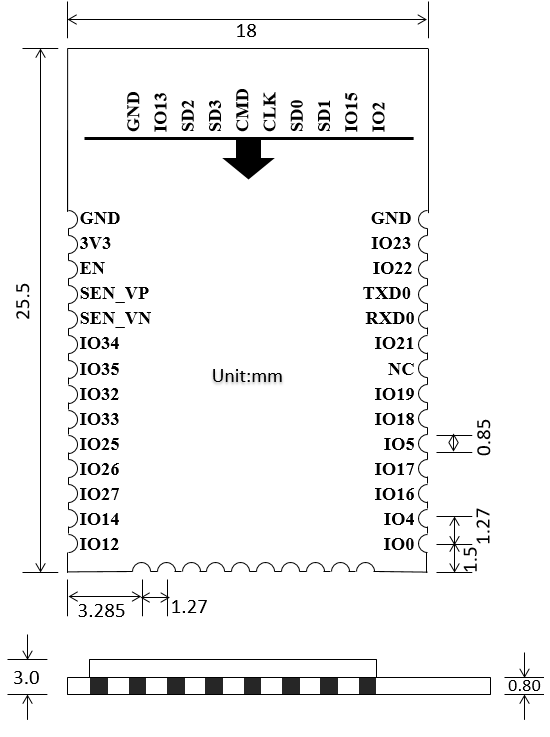 ESP-WROOM-32E-N4 CE/RoHS || ESP-WROOM-32E-N4 DOIT (kompatibel mit ESP32-WROOM-32E-N4 ESPRESSIF)